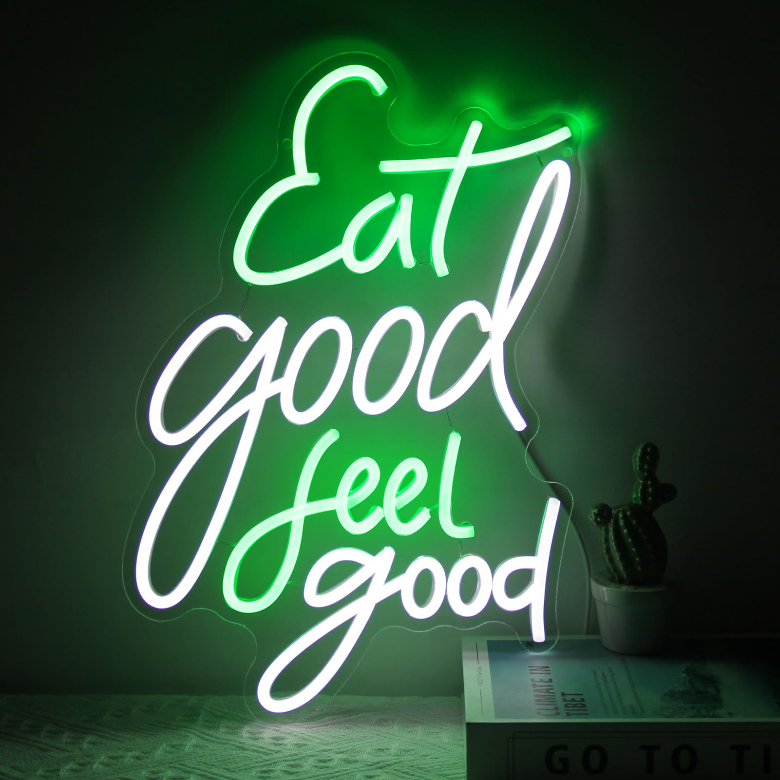 Eat Good Feel Good Neon Sign (17x14 Inchs) Neonsignsindia