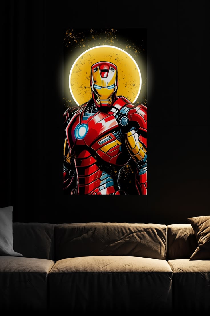 Iron Man Inspired LED Neon Wall Sign – Superhero Arc Reactor Light Neonsignsindia
