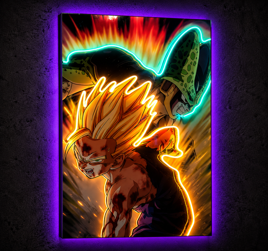 Gohan vs Cell LED Neon Panel