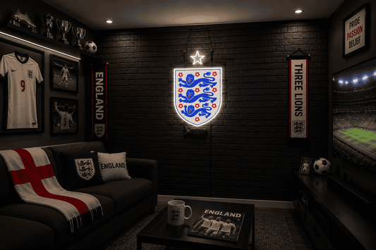 England Football Crest Neon Sign LED Wall Light - Neonsignsindia