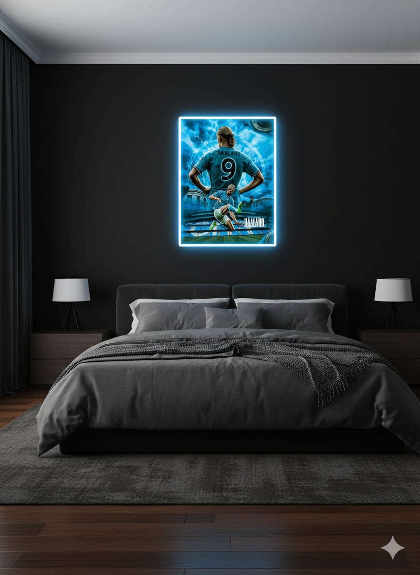 “Erling Haaland The Terminator Neon Sign” Neonsignsindia