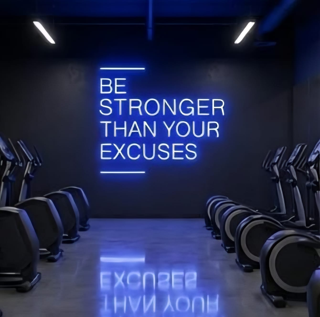 Be Stronger Than Your Excuses Neon Sign – Gym Motivation LED Light