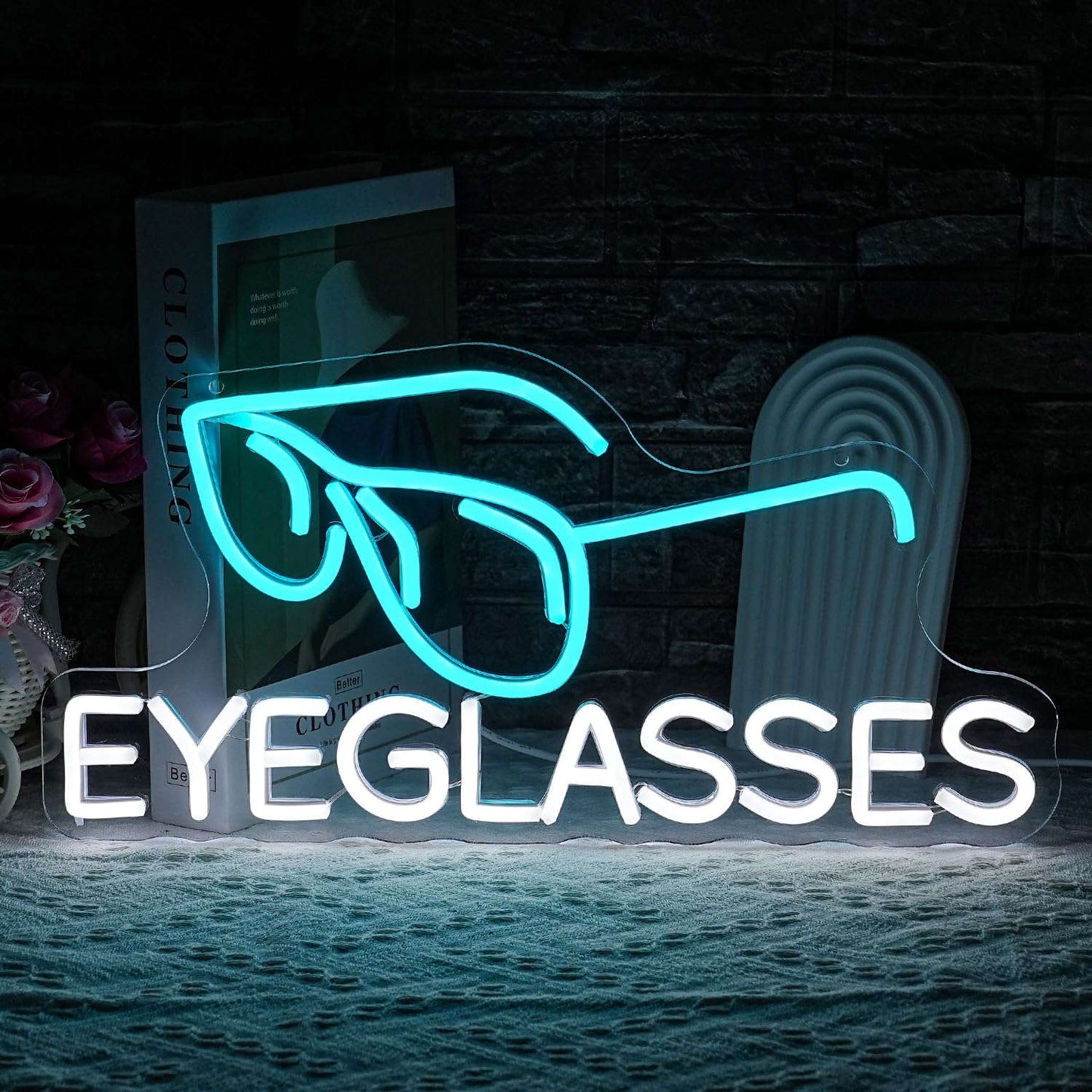 Eyeglasses Neon Sign(16.9"*8.4") Neonsignsindia