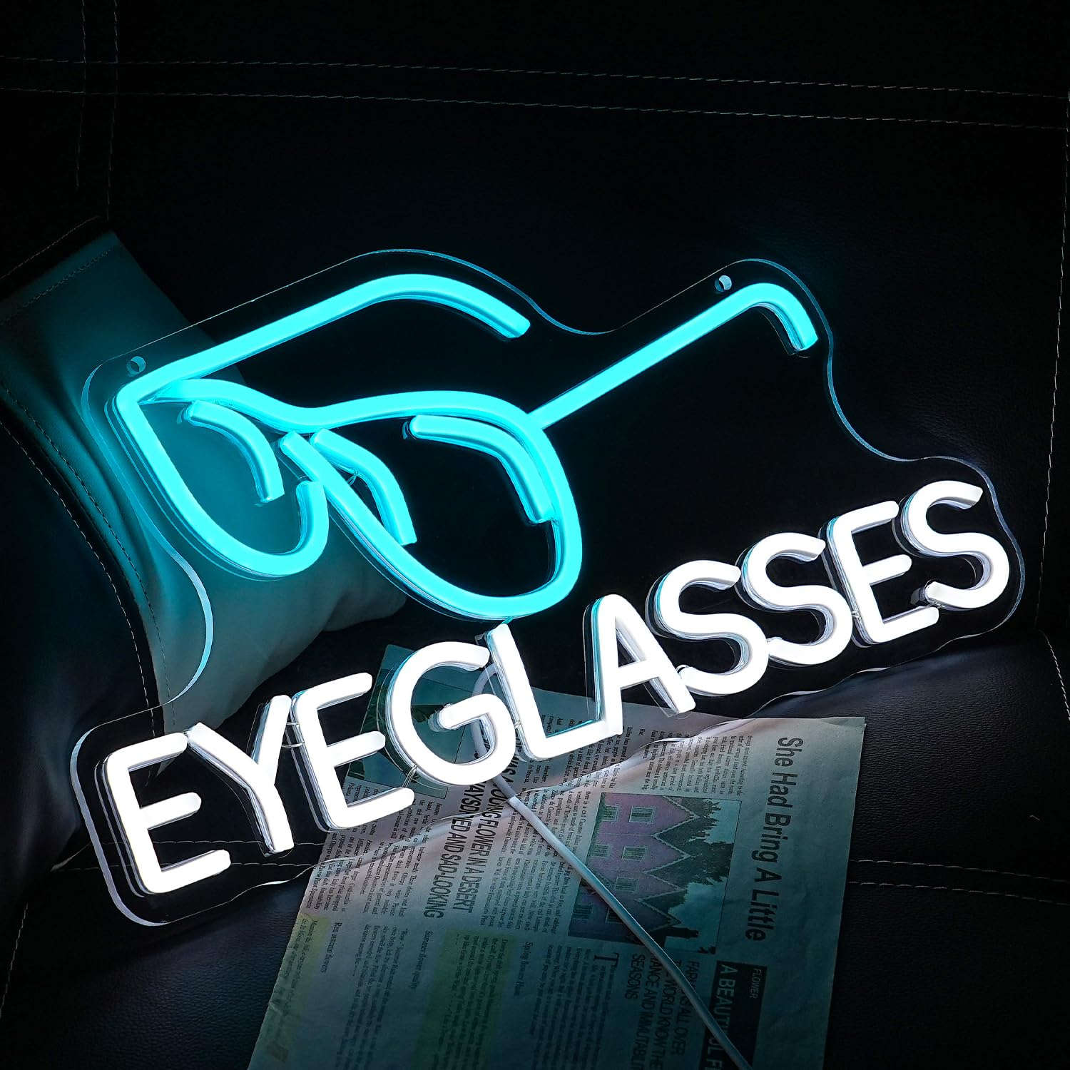 Eyeglasses Neon Sign(16.9"*8.4") Neonsignsindia