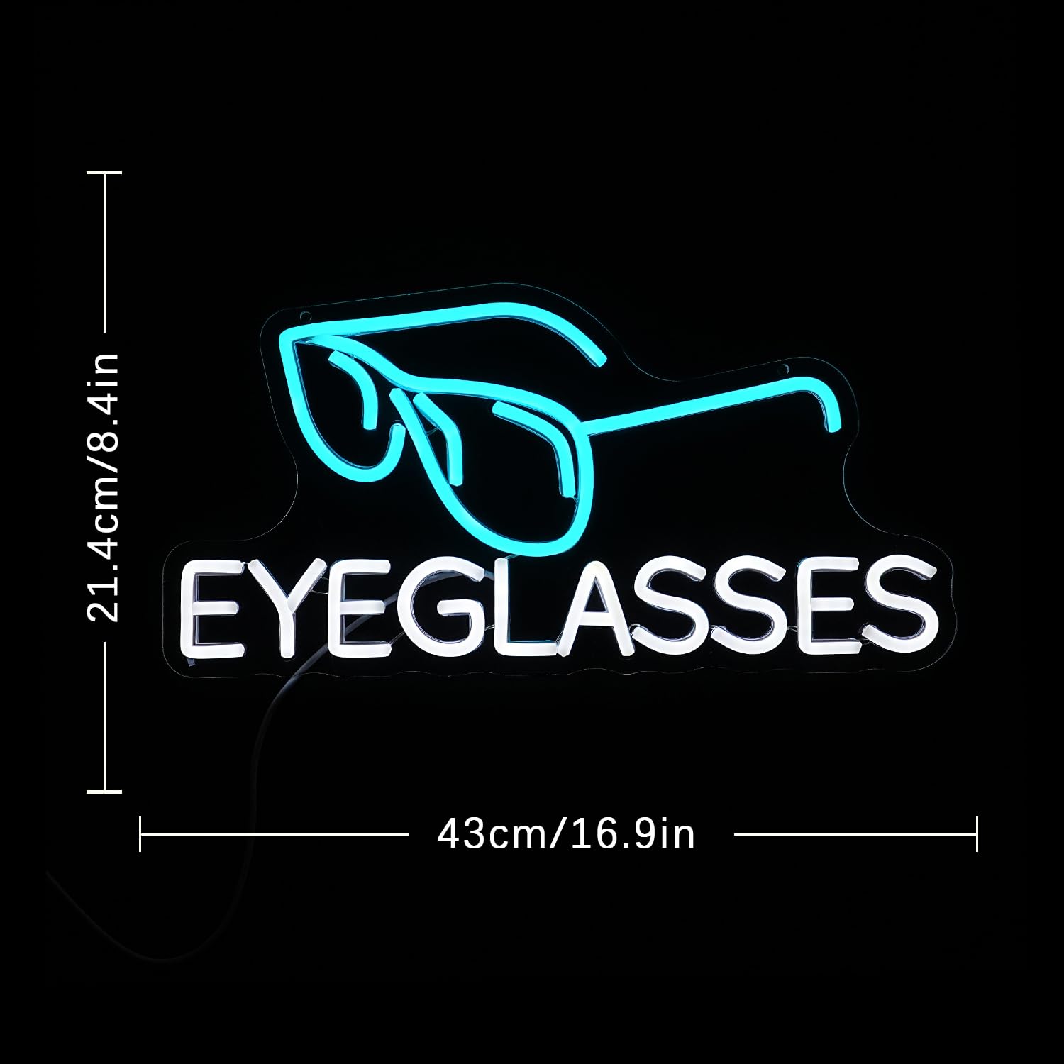 Eyeglasses Neon Sign(16.9"*8.4") Neonsignsindia