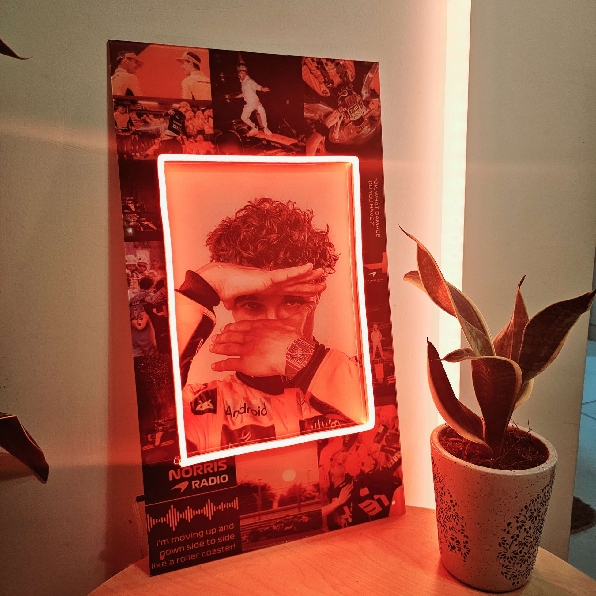 F1 Lando Norris Neon Sign – UV Printed LED Wall Art 18"x12" Inch Neonsignsindia