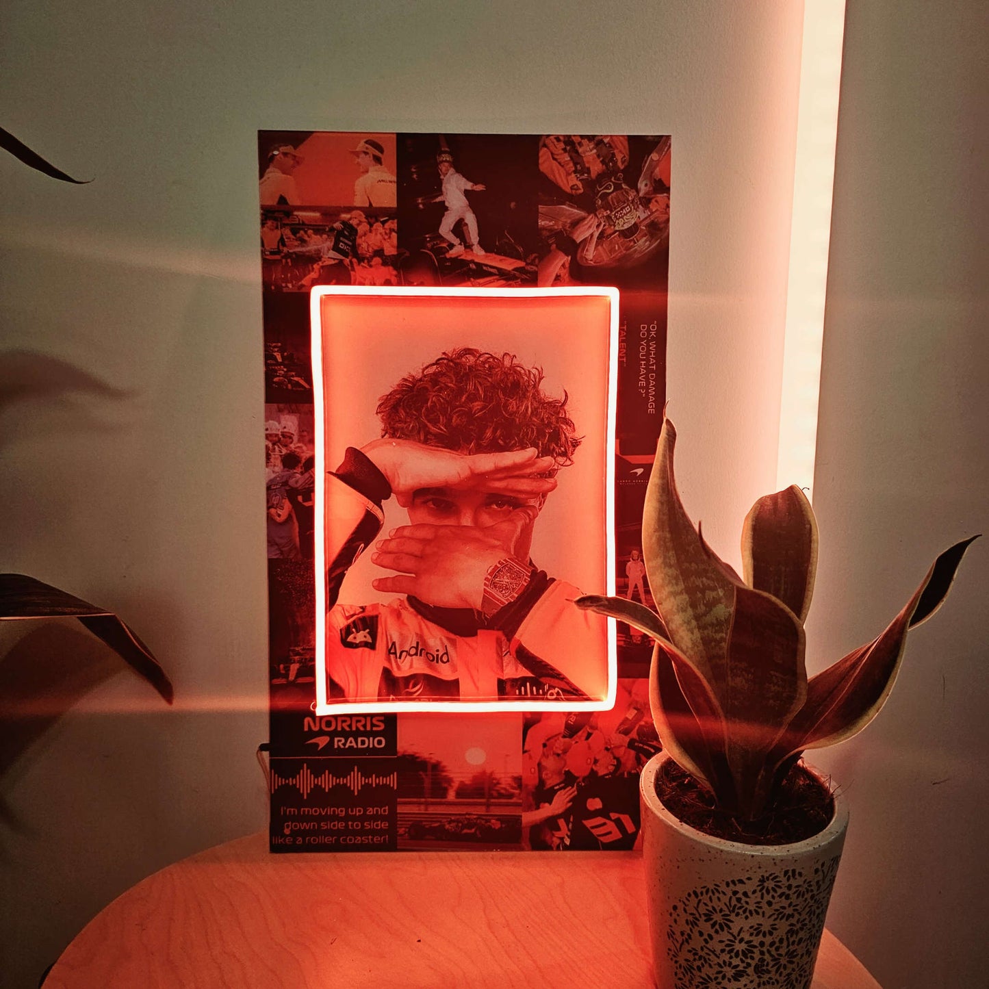 F1 Lando Norris Neon Sign – UV Printed LED Wall Art 18"x12" Inch Neonsignsindia