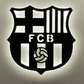 FCB Barcelona Glow Neon Wall Light – Minimal Football Logo Decor Neonsignsindia