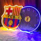 FCB Neon LED Wall Clock – Football Fan Glow Decor (14*24 inch) | Neon Signs India — Image 1