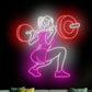 Female Weightlifter Neon Sign – Gym Motivation LED Neon Light Neonsignsindia