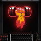 Flaming Dumbbell Neon Sign – Gym Motivation LED Light Neonsignsindia