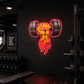 Flaming Dumbbell Neon Sign – Gym Motivation LED Light Neonsignsindia