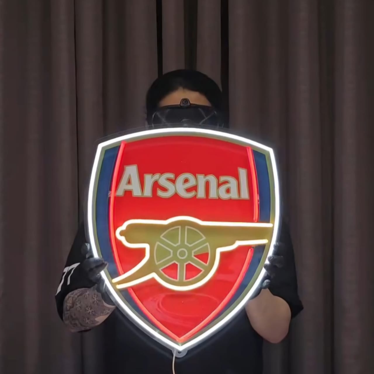 Football Logo Neon Arsenal UV print neon sign (16*18 inches) Neonsignsindia