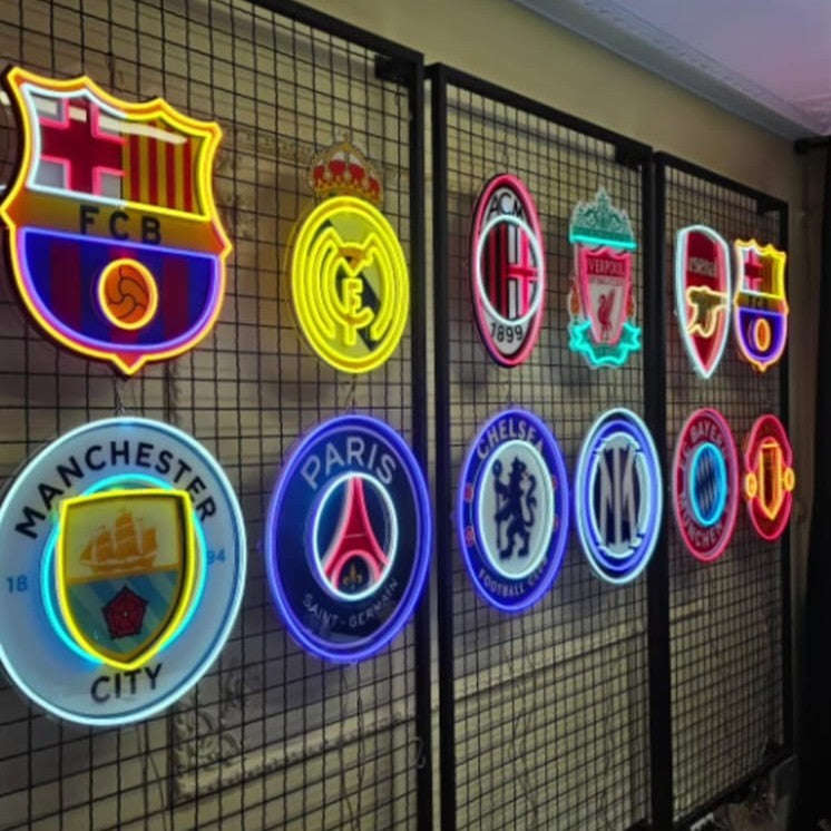 Football Logo Neon FC barcelona UV print neon sign (18*18 inches) Neonsignsindia