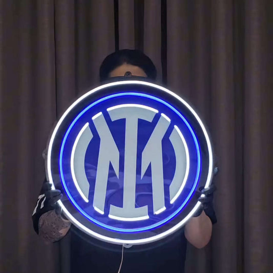 Football Logo Neon Inter Milan UV print neon sign (18*18 inches) Neonsignsindia