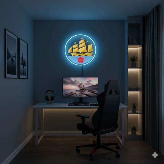 Football Logo Neon Manchester City UV print neon sign (18*18 inches) Neonsignsindia