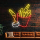 French Fries & Sauce Neon Wall Light – Fast Food Glow Neonsignsindia