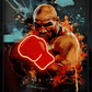 Iron Mike Tyson LED Wall Art | Legendary Boxer Pop Art Print with Dynamic Neon Glow