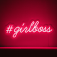 #girlboss pink neon sign (8*18 inches) Neonsignsindia