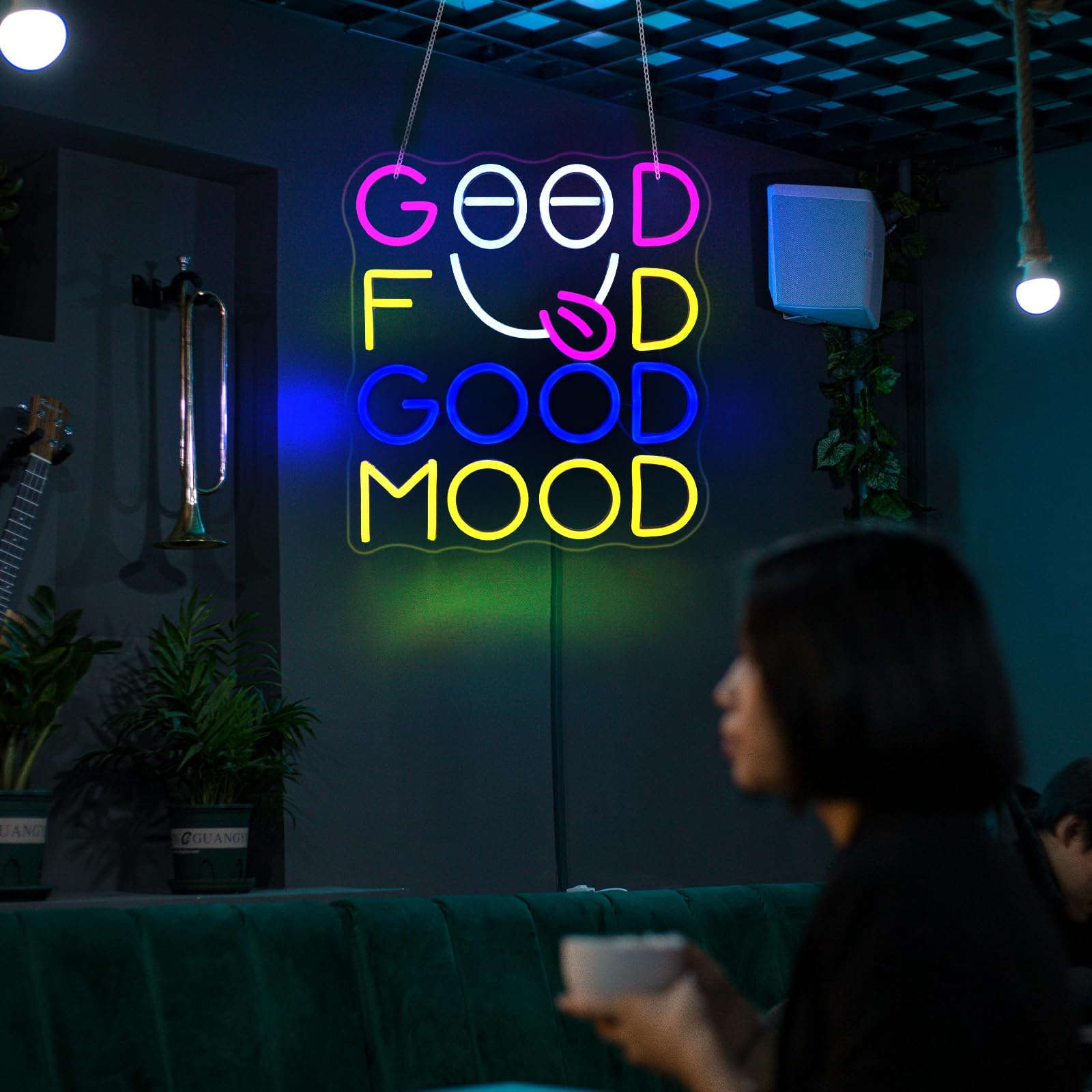 Good Food Good Mood Neon Sign Neonsignsindia