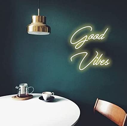 Good Vibes led Light (WARM WHITE) 12x12 inches Neonsignsindia