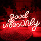 Good Vibes Only Neon Signs (Red) (12x8 inches) Neonsignsindia