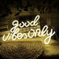 Good Vibes Only Neon Signs (Warm White)(12x8 inches) Neonsignsindia