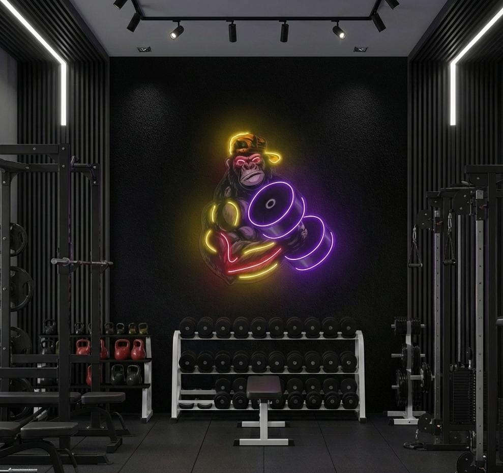 Gorilla Gym Neon Sign – Beast Mode LED Workout Light | Neon Signs India — Image 2
