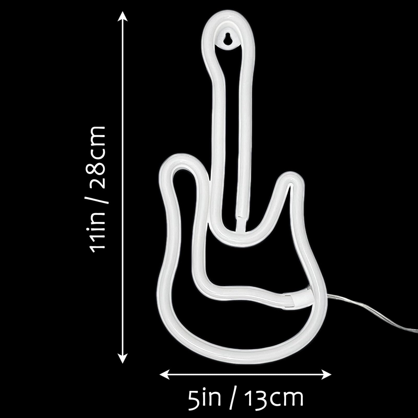 Guitar Neon Sign (5x11 inches) Neonsignsindia