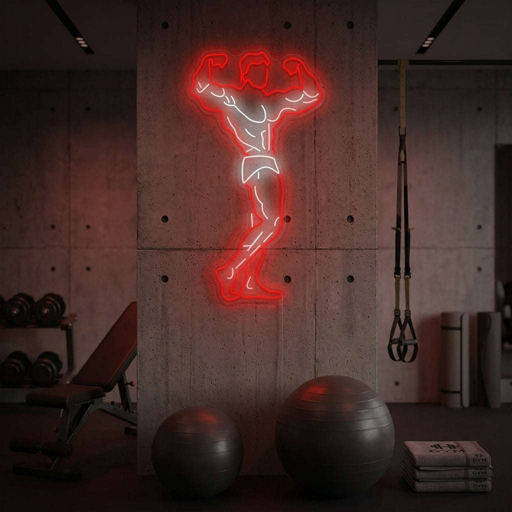 "Gym Hero" Neon Sign – Motivational LED Wall Art for Home Gym & Fitness Studio - LED Neon Sign