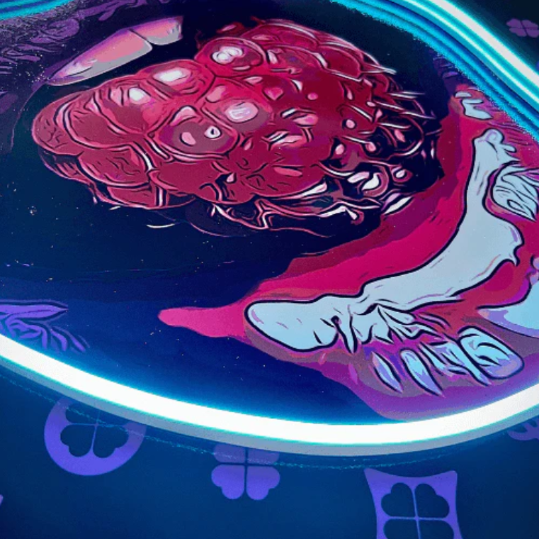 Fruit Passion Lips V.1 LED Wall Art | Sensual Pop Art Neon Print