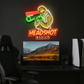 Headshot Master Neon Sign – LED Gamer Wall Light for Streaming & Battlestations Game room Neonsignsindia
