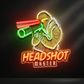 Headshot Master Neon Sign – LED Gamer Wall Light for Streaming & Battlestations Game room Neonsignsindia