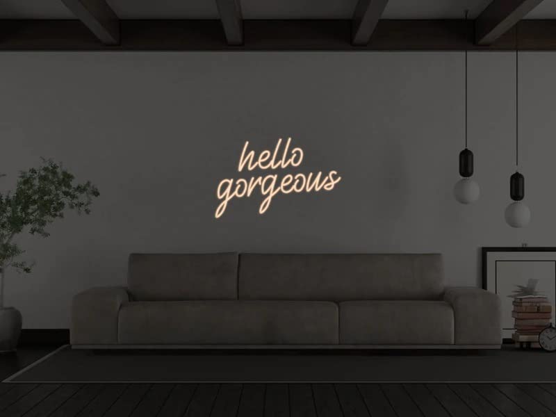 Hello Gorgeous led Light (8 * 15 Inch) (Warm White) Neonsignsindia