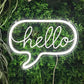 Hello Neon Sign (White_Hello) Neonsignsindia