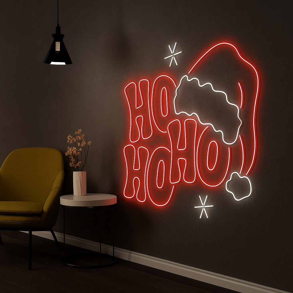 Ho Ho Ho Christmas Neon Sign – Festive LED Neon Decor Neonsignsindia