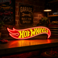 Hot Wheels LED Neon Desk Lamp – Retro Racing Night Light
