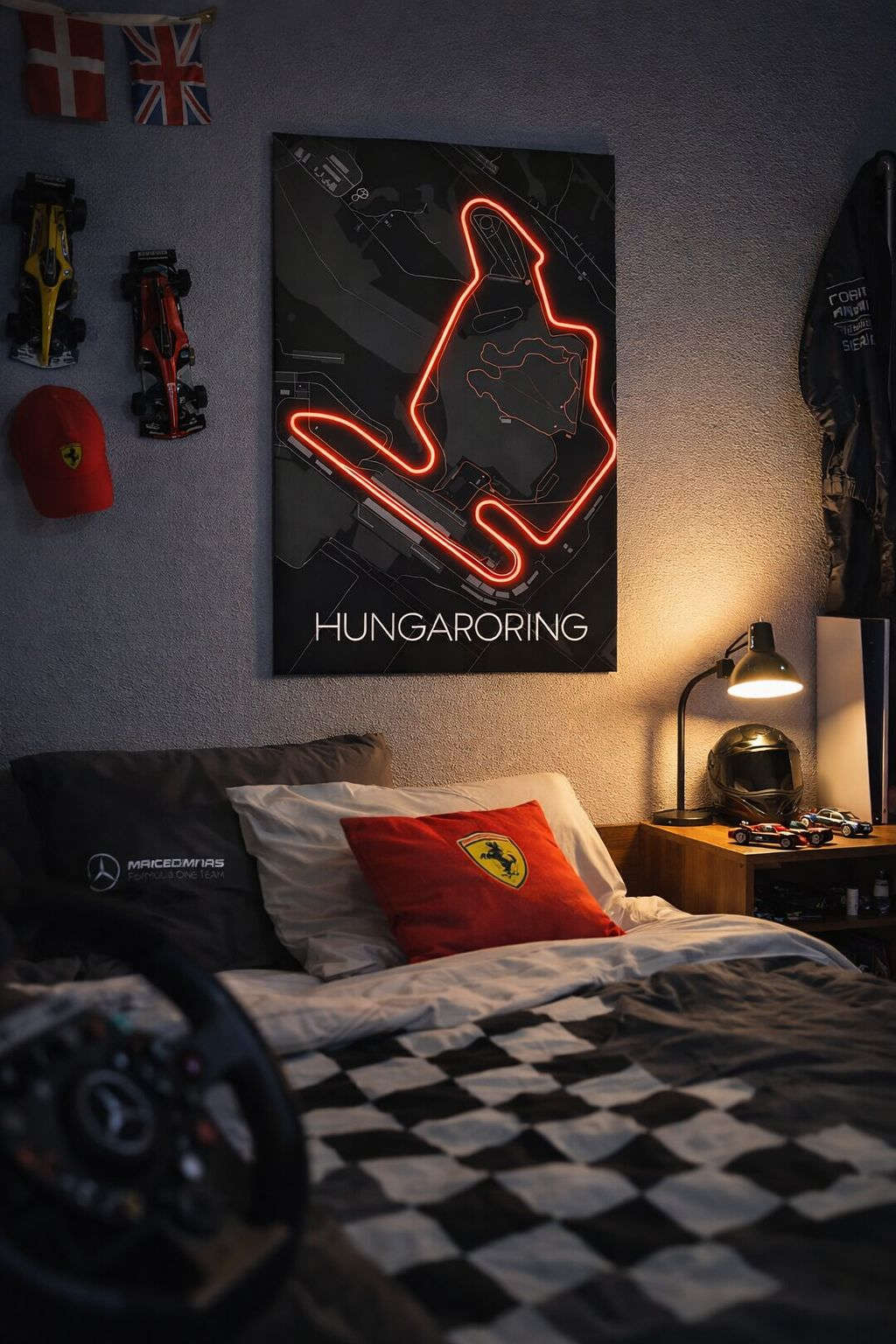 Hungaroring F1 Circuit Wall Art – Racing Track LED Wall Decor | Neon Signs India — Image 1