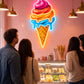 Ice Cream Neon Wall Light – Color Pop Edition Neonsignsindia
