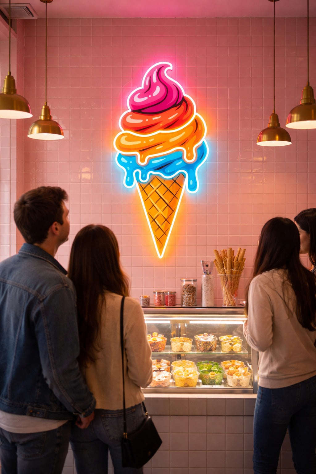 Ice Cream Neon Wall Light – Color Pop Edition Neonsignsindia