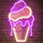 Ice Cream UV Print Neon Sign – Cute Dessert LED Wall Art | Neon Signs India — Image 2