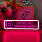 Youtube/Instagram/Facebook neon with etching effect