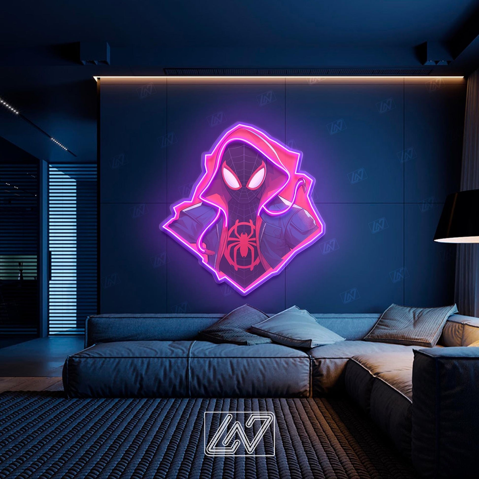 Spider-Man LED Neon Sign – Marvel Wall Art for Gaming Room & Bedroom - LED Neon Sign