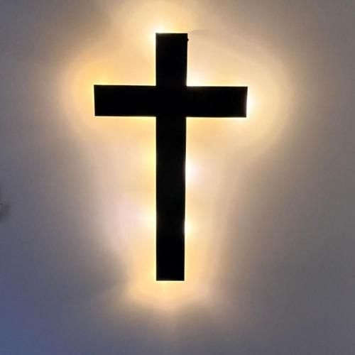 Illuminated Cross Wall Light – Minimal LED Christian Wall Decor for Home & Prayer Room Neonsignsindia