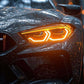 Inferno Eyes Neon Car Poster – Fire Orange Glow Wall Art Neonsignsindia