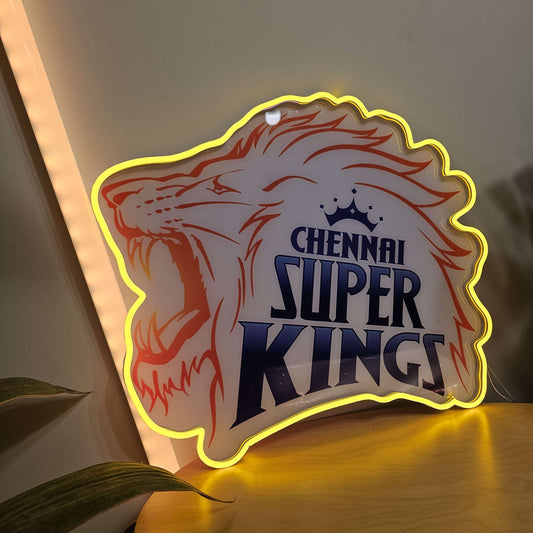 IPL Cricket Csk Chennai Super Kings Uv Print Neon Neonsignsindia