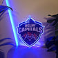 IPL Cricket Logo Delhi Capitals Uv Print Neon Neonsignsindia