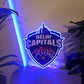 IPL Cricket Logo Delhi Capitals Uv Print Neon Neonsignsindia