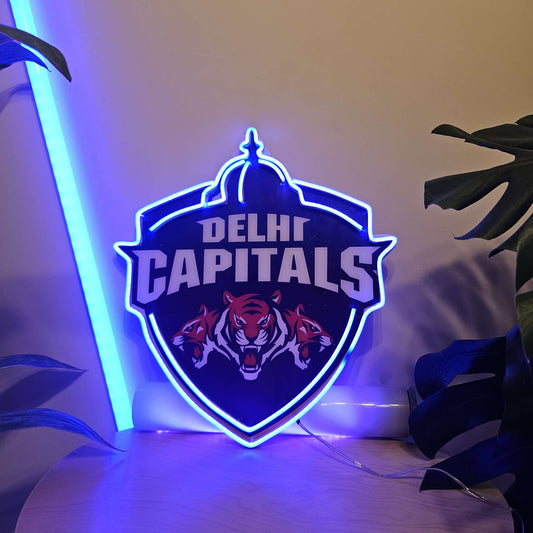 IPL Cricket Logo Delhi Capitals Uv Print Neon Neonsignsindia