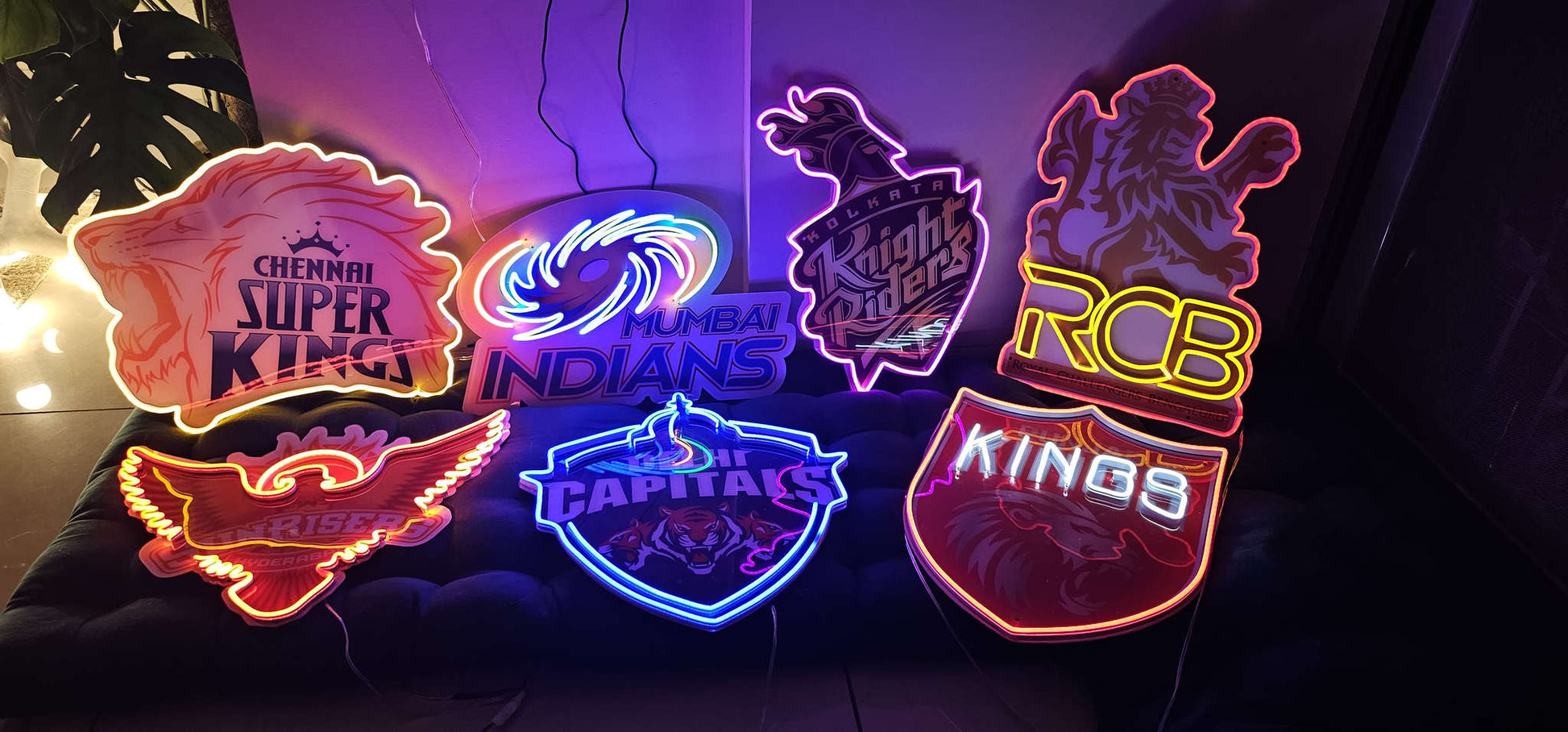 IPL RR Rajasthan Royals Uv Print Neon Cricket Neonsignsindia